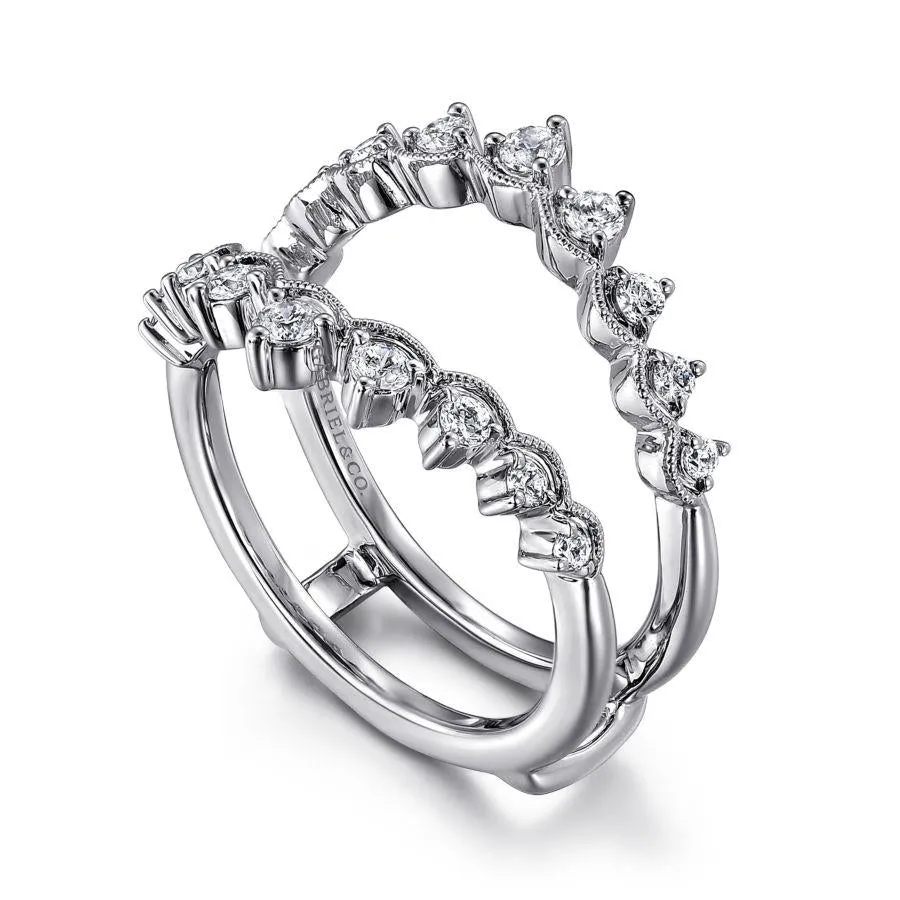 14K White Gold Diamond Ring Enhancer