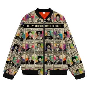 All My Heroes Have FBI Files Bomber Jacket