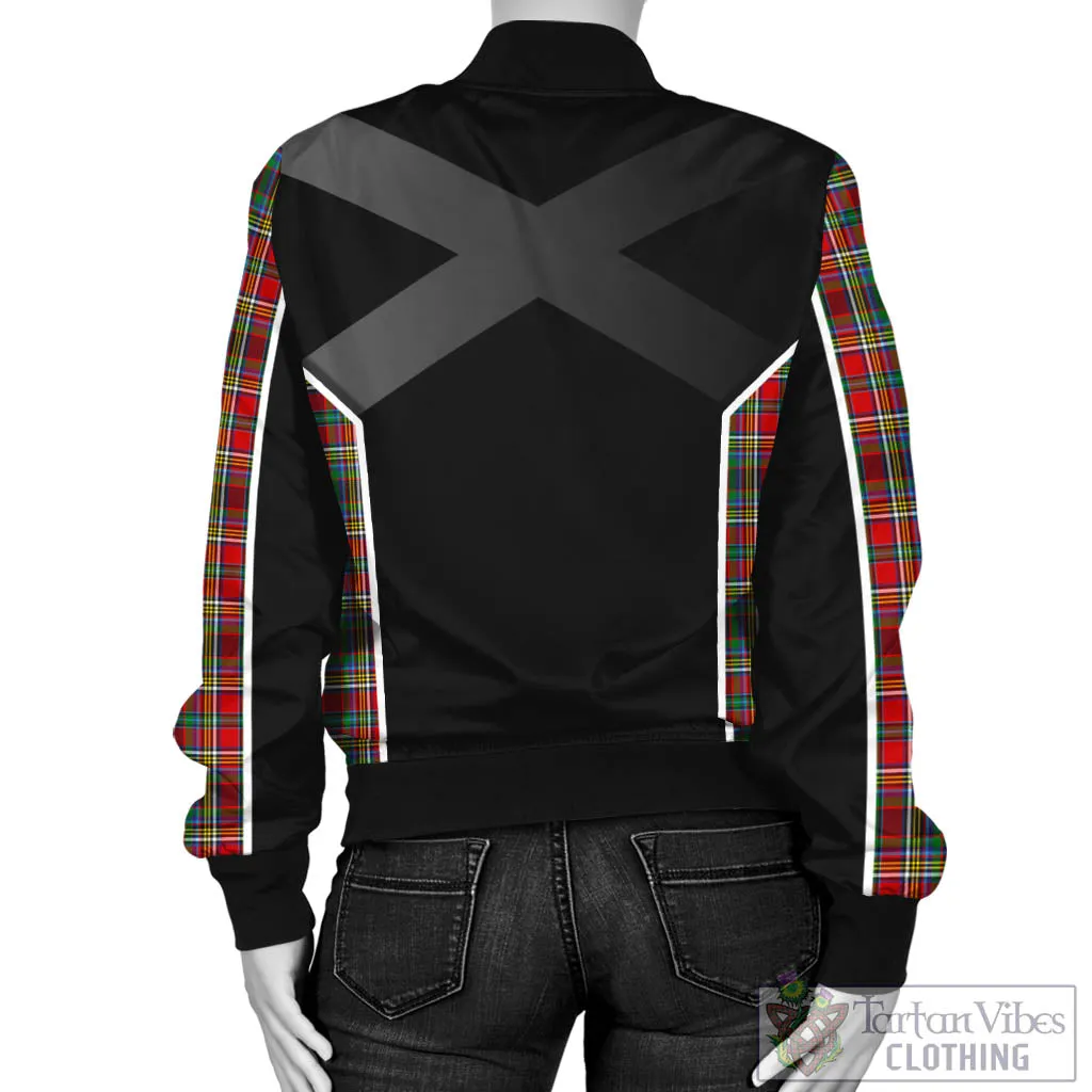 Anderson of Arbrake Tartan Bomber Jacket with Family Crest and Scottish Thistle Vibes Sport Style