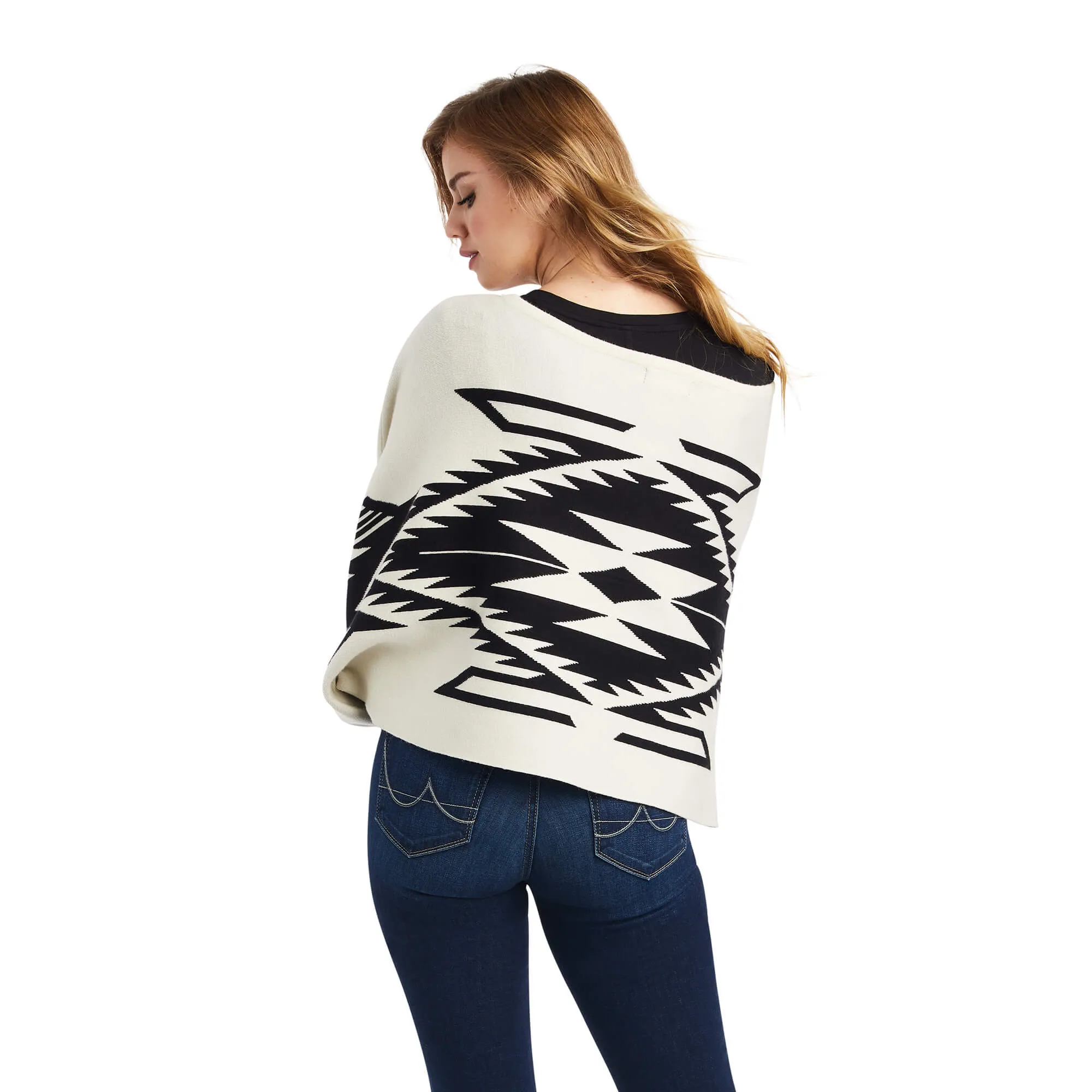 Ariat Women's Intarsia Sweater Chimayo Poncho