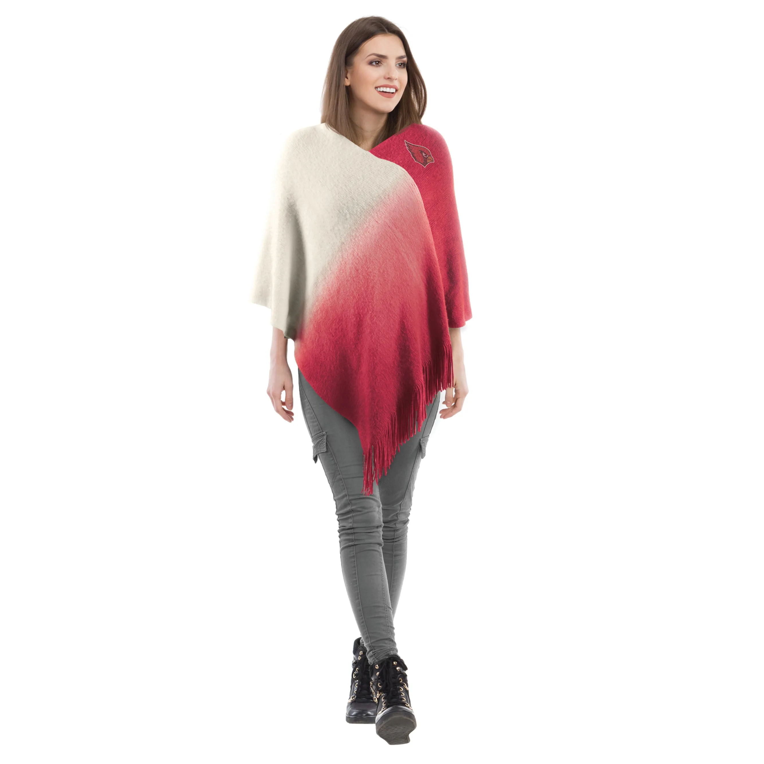 Arizona Cardinals Dip Dye Poncho