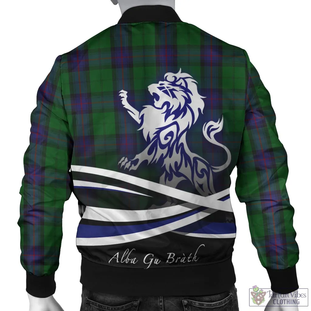 Armstrong Tartan Bomber Jacket with Alba Gu Brath Regal Lion Emblem