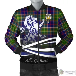 Arnott Tartan Bomber Jacket with Alba Gu Brath Regal Lion Emblem