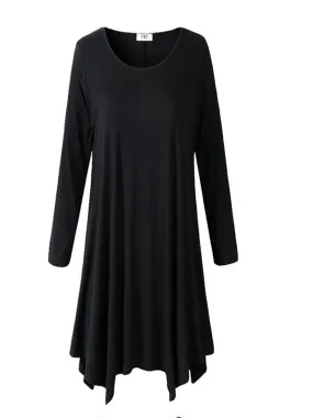 Asymmetrical Hem Sweater Dress