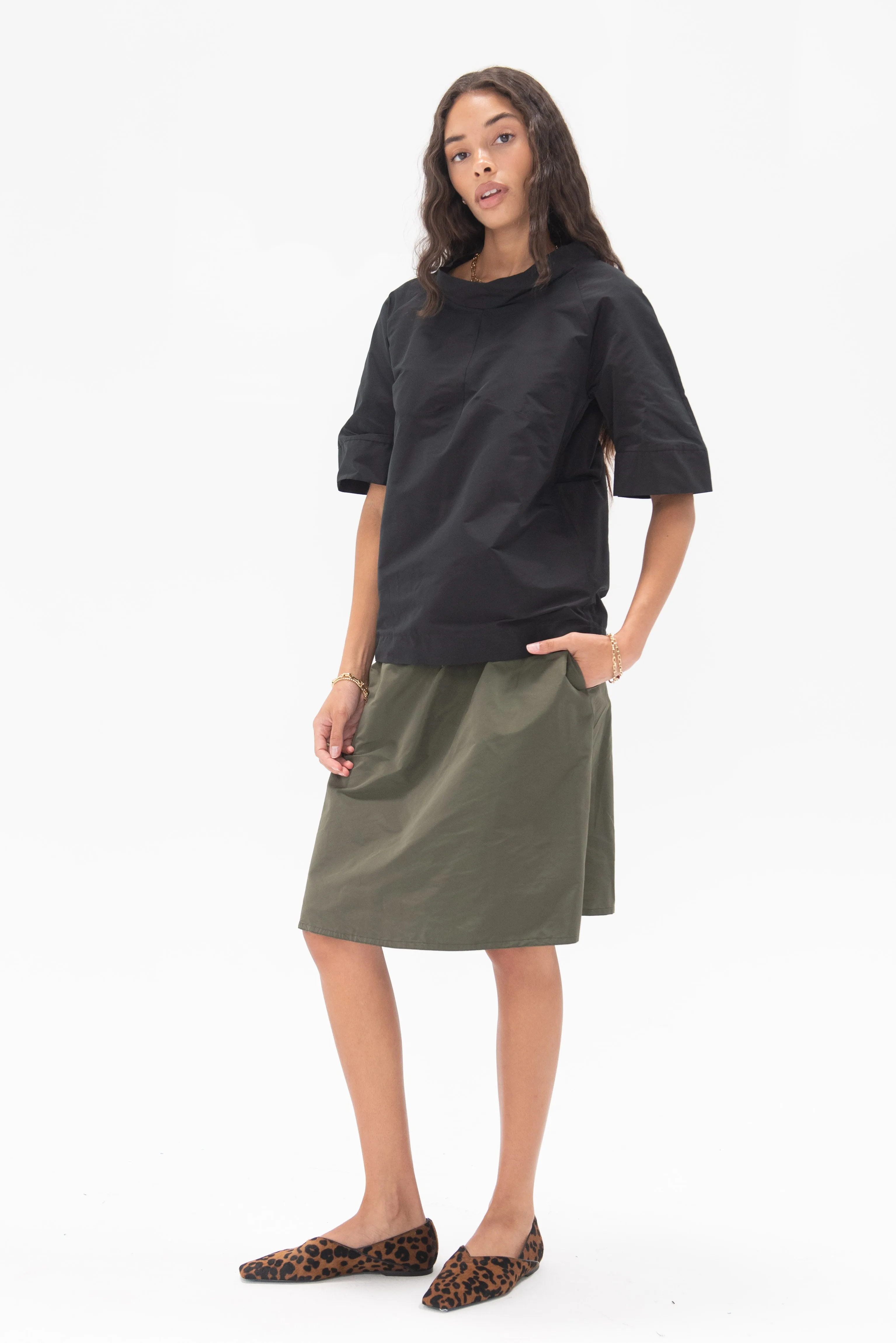 Audrey Skirt, Military Green