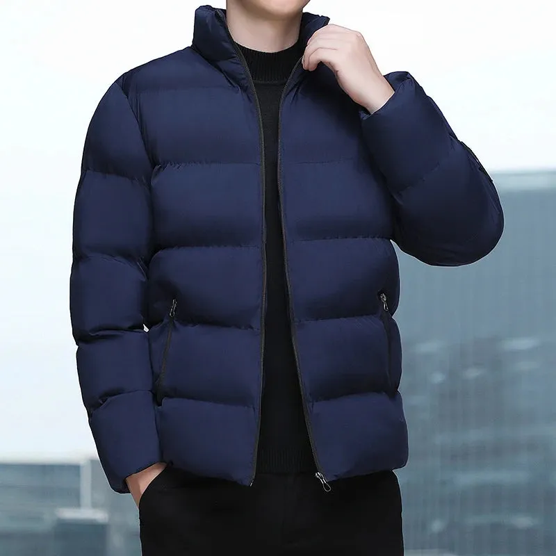 Autumn Thick Hooded Cotton Parkas Coat Male Winter Warm Waterproof Jacket Mens Fashion Casual Slim Jacket Men Parkas