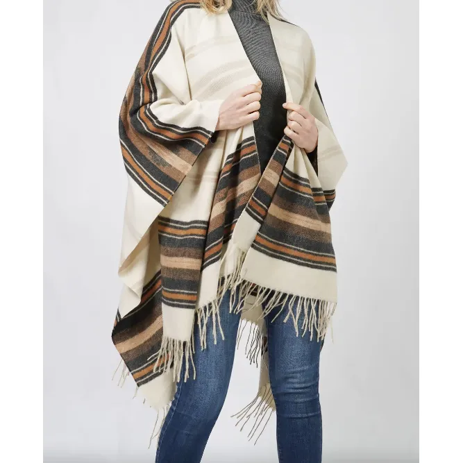 Aztec Stripe Poncho