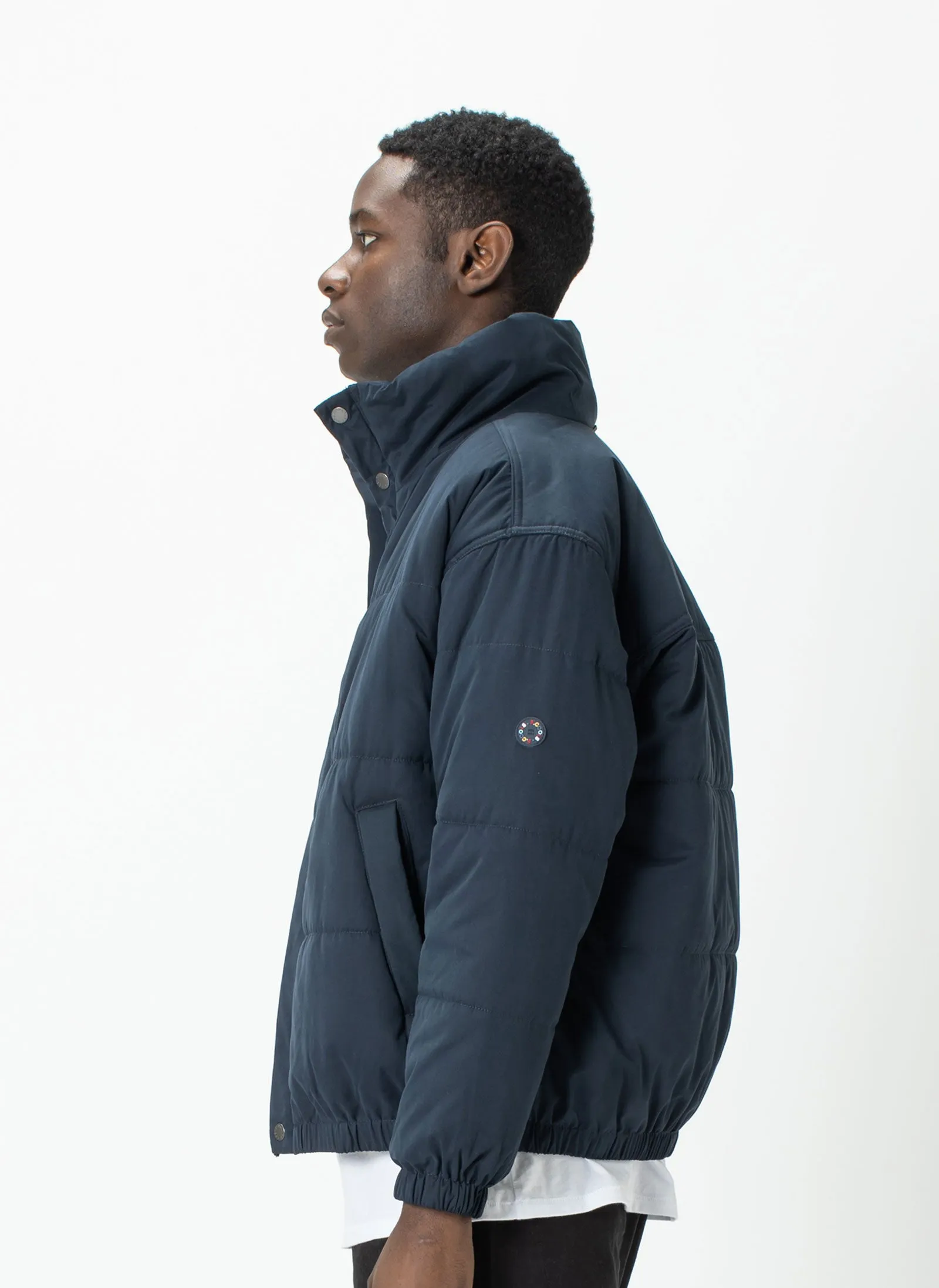 Badge Puffer Jacket Slate