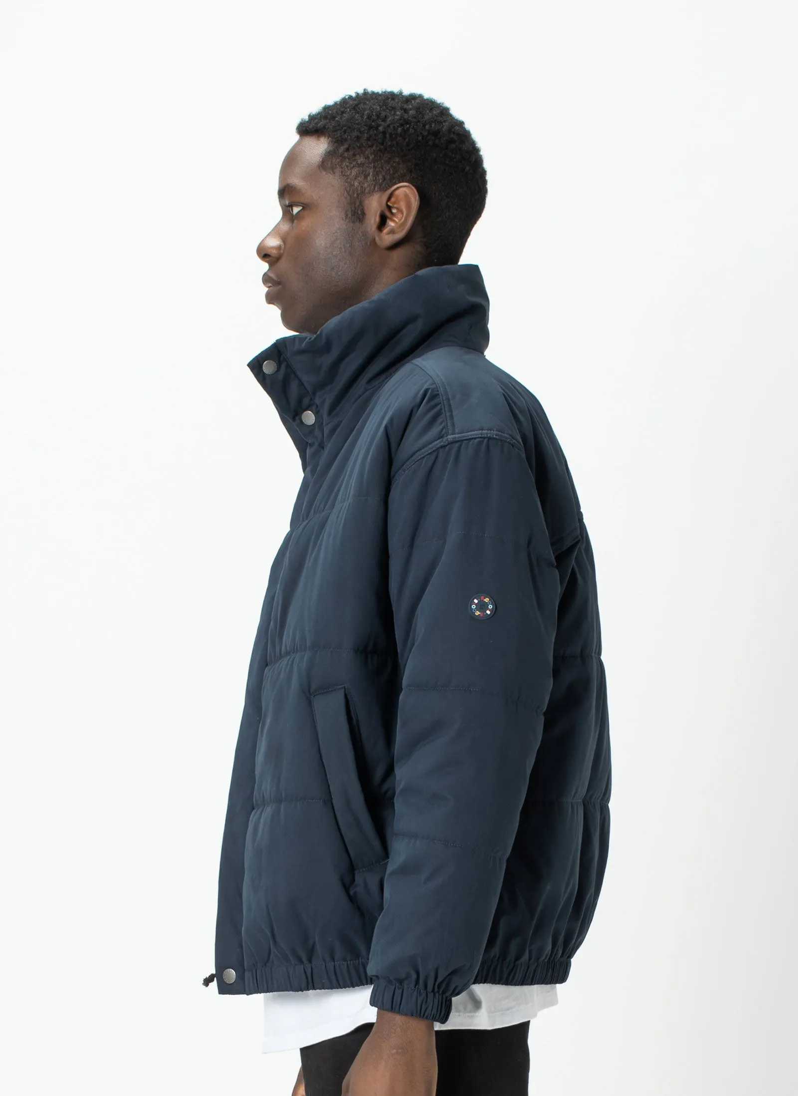 Badge Puffer Jacket Slate