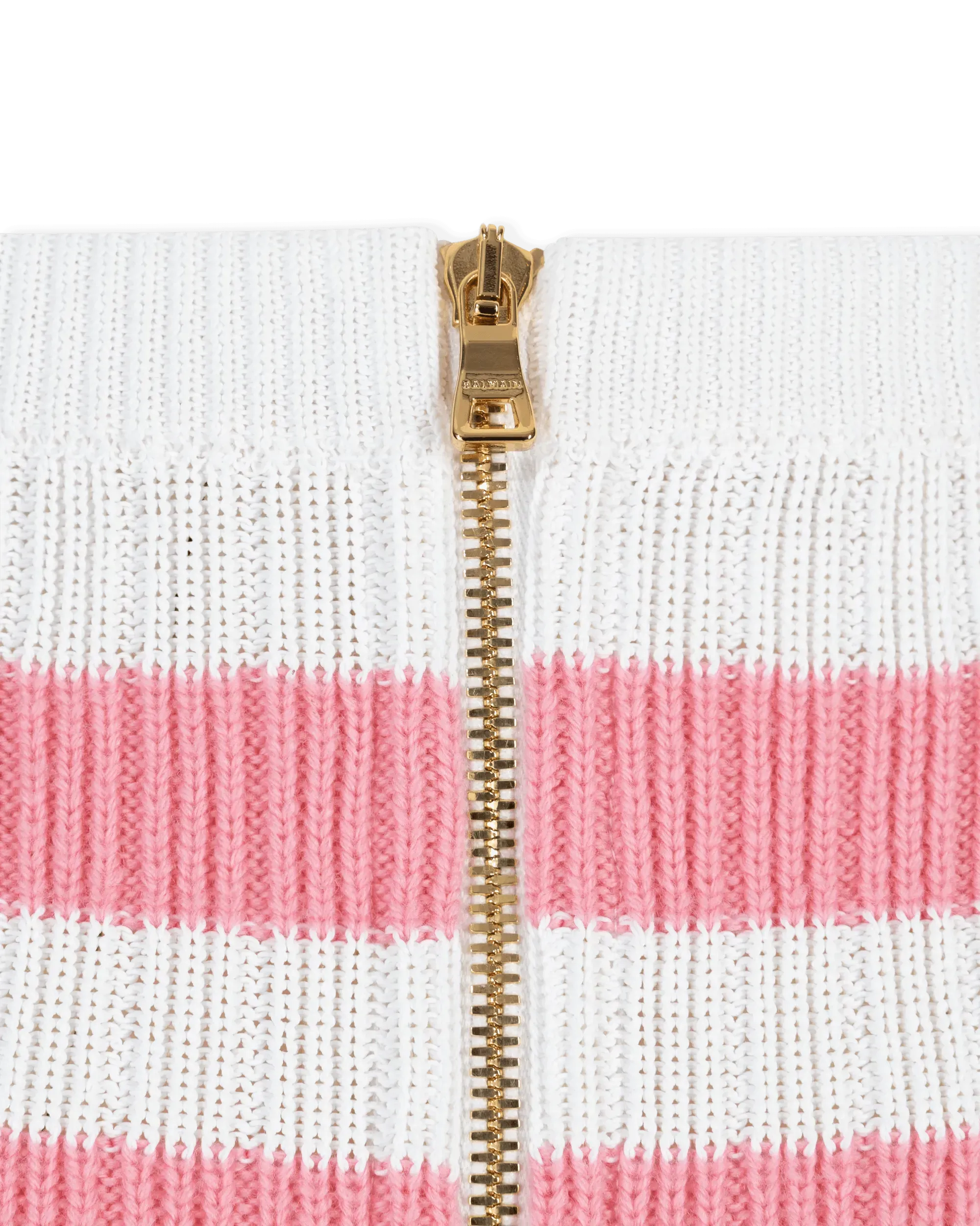 Balmain X Barbie Striped Knit Mini Skirt