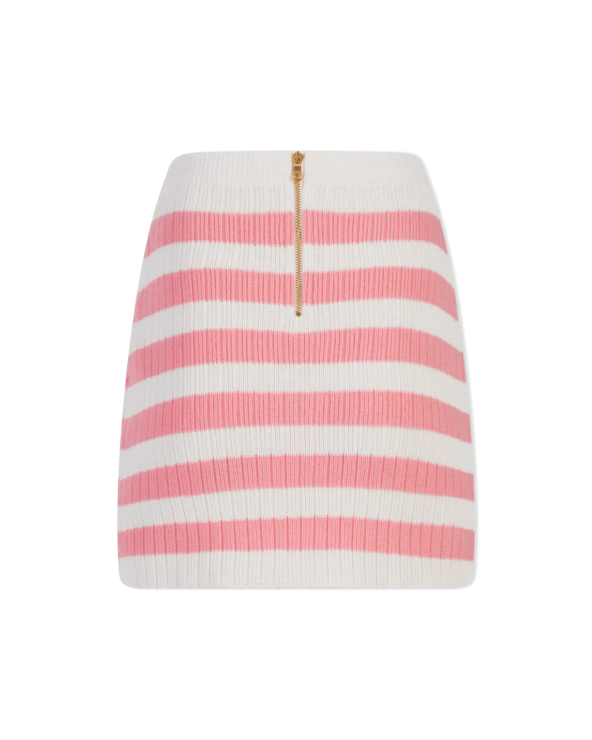 Balmain X Barbie Striped Knit Mini Skirt