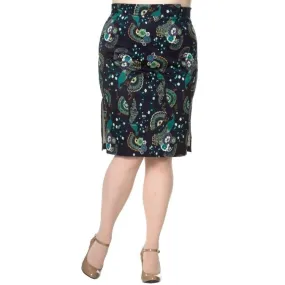 Banned Proud Peacock Pencil Skirt