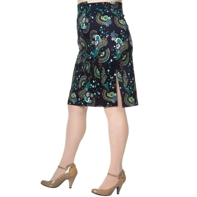 Banned Proud Peacock Pencil Skirt