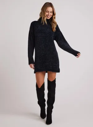 BEL Turtle Neck Sweater Dress in Black