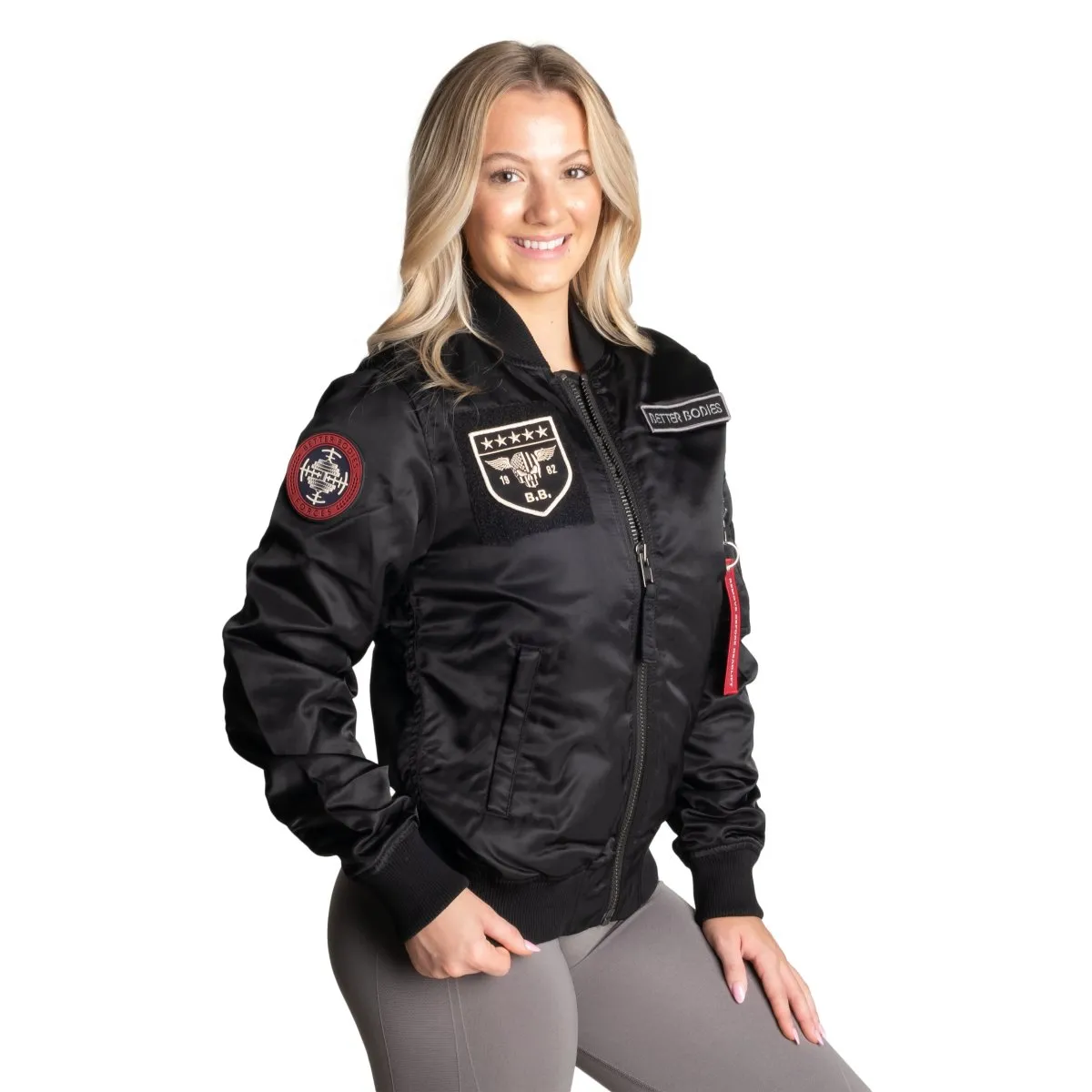 Better Bodies Womens Bomber Jacket - Black