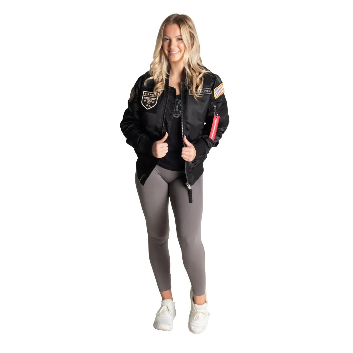 Better Bodies Womens Bomber Jacket - Black