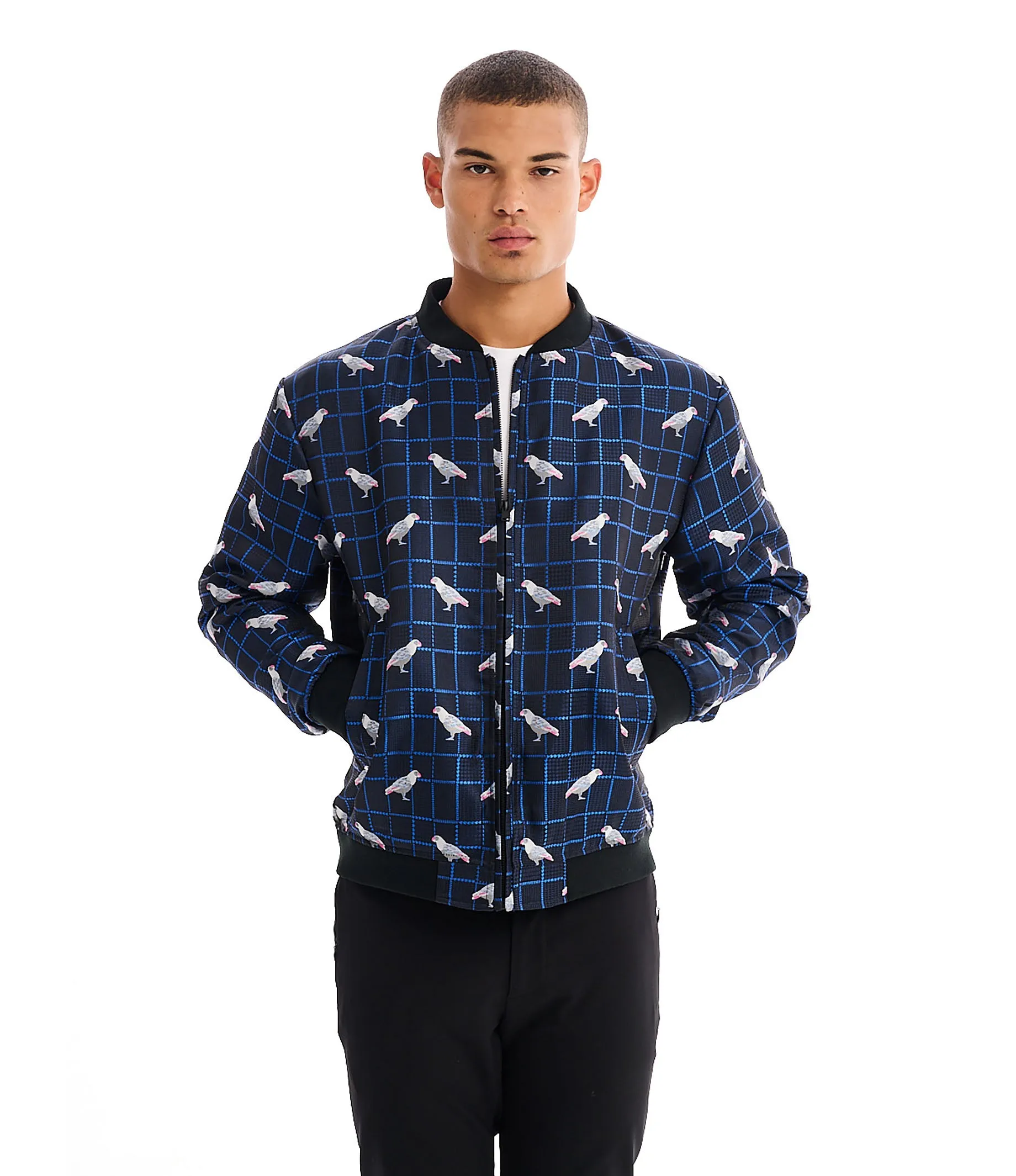 BIZ NAVY WHITE PARROT JACKET