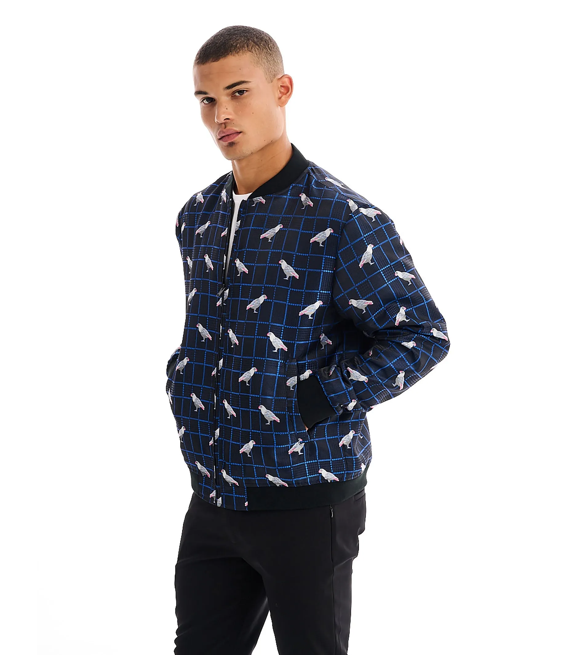 BIZ NAVY WHITE PARROT JACKET