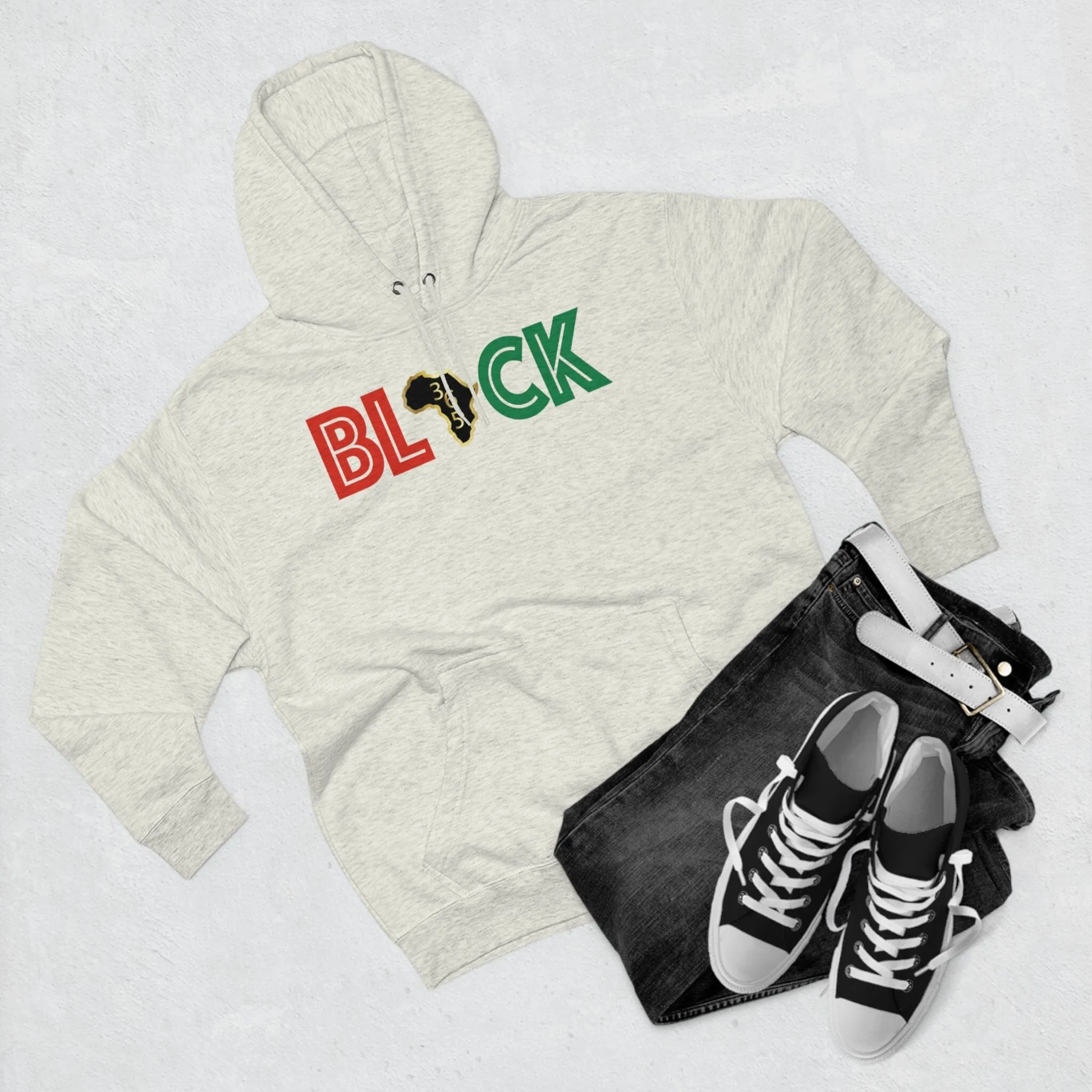 Black 365 Unisex Premium Pullover Hoodie