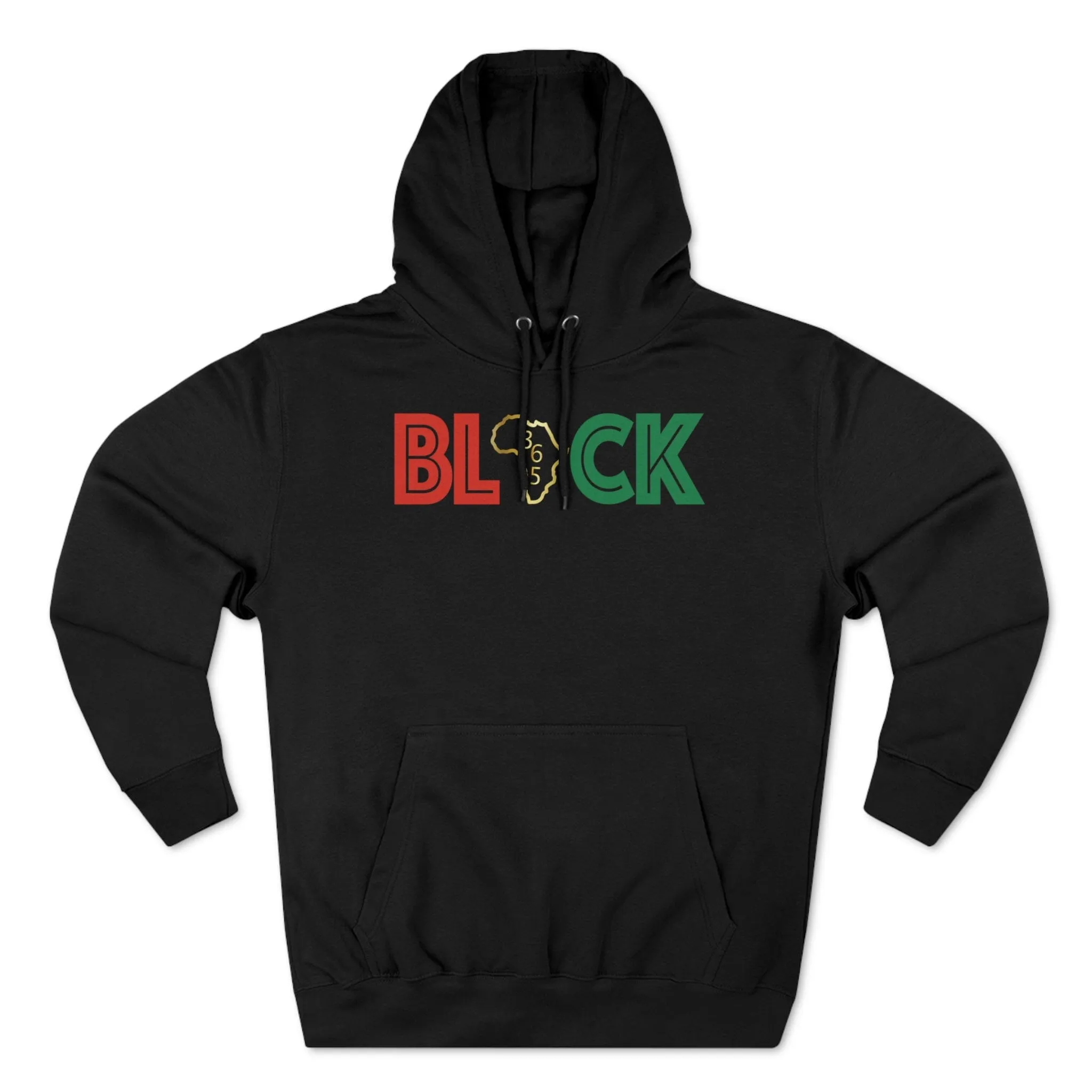 Black 365 Unisex Premium Pullover Hoodie