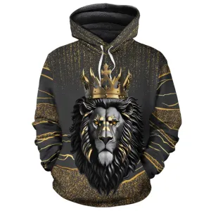 Black and Gold Lion Premium Hoodie