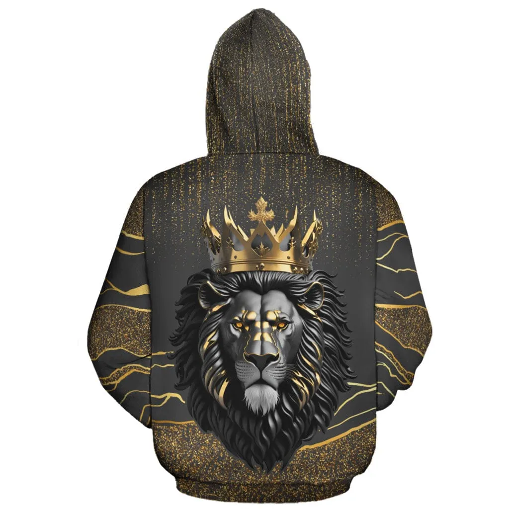 Black and Gold Lion Premium Hoodie