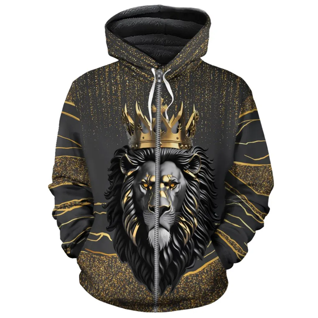 Black and Gold Lion Premium Hoodie