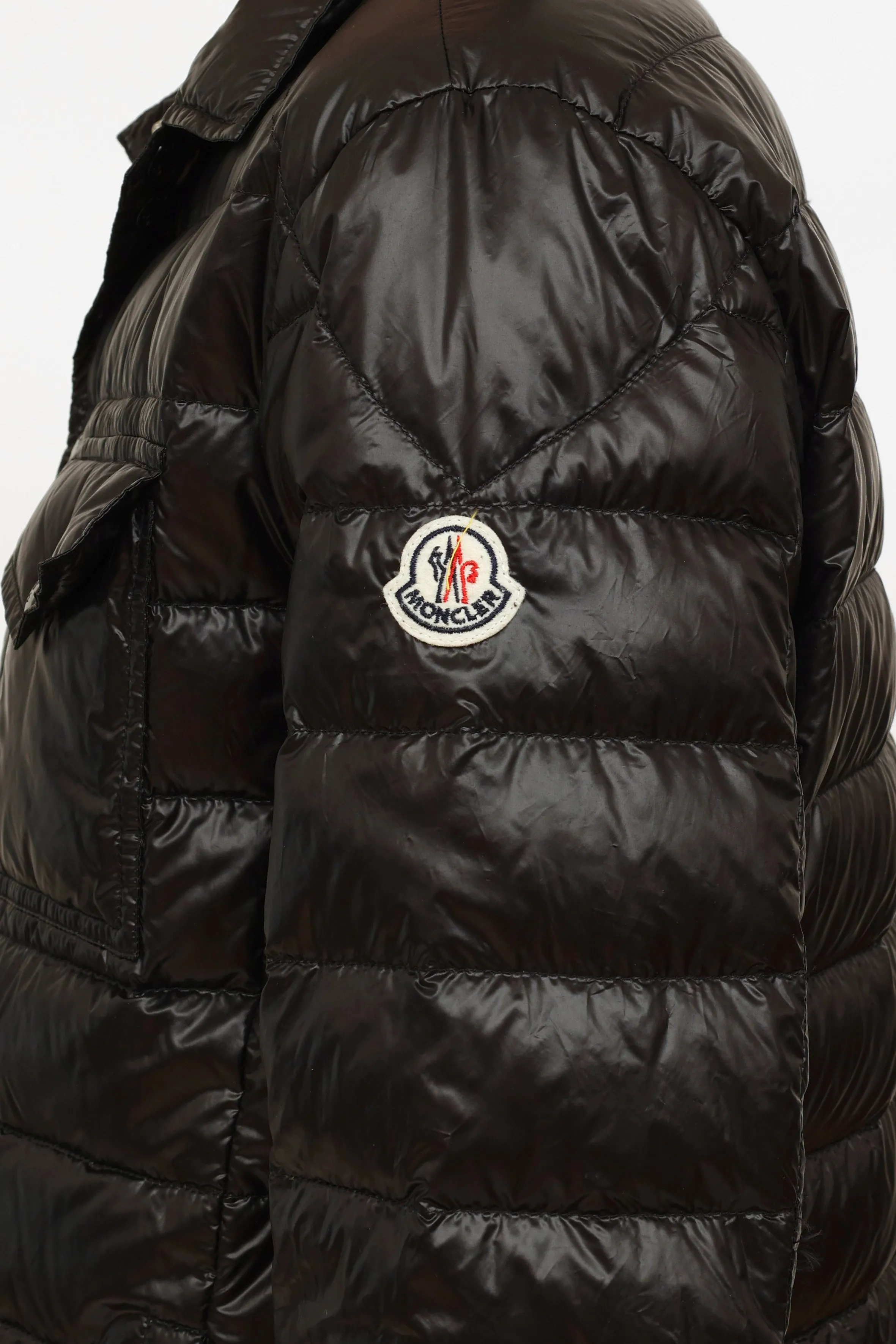 Black Down Nylon Quilted Gregoire Puffer Jacket