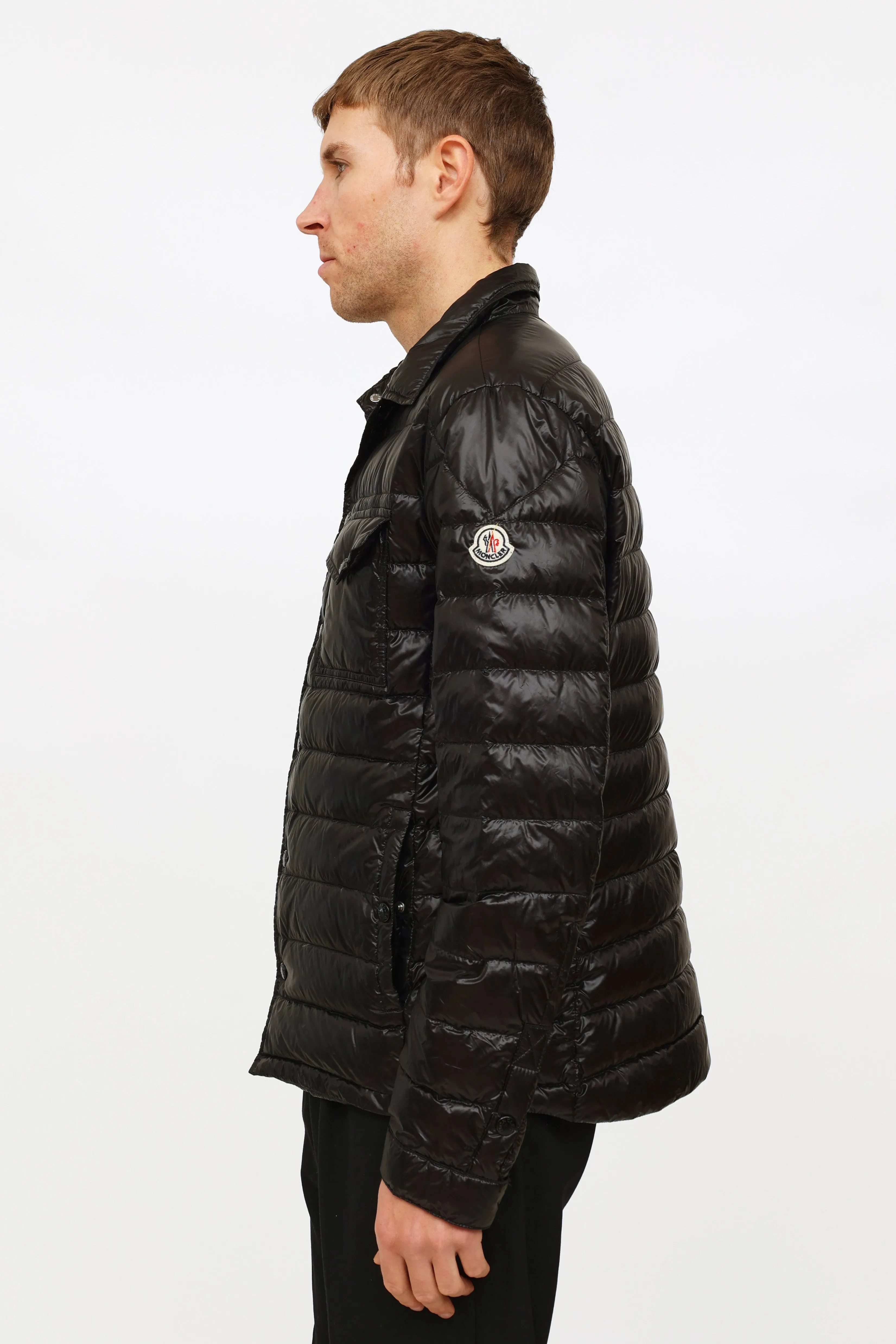 Black Down Nylon Quilted Gregoire Puffer Jacket