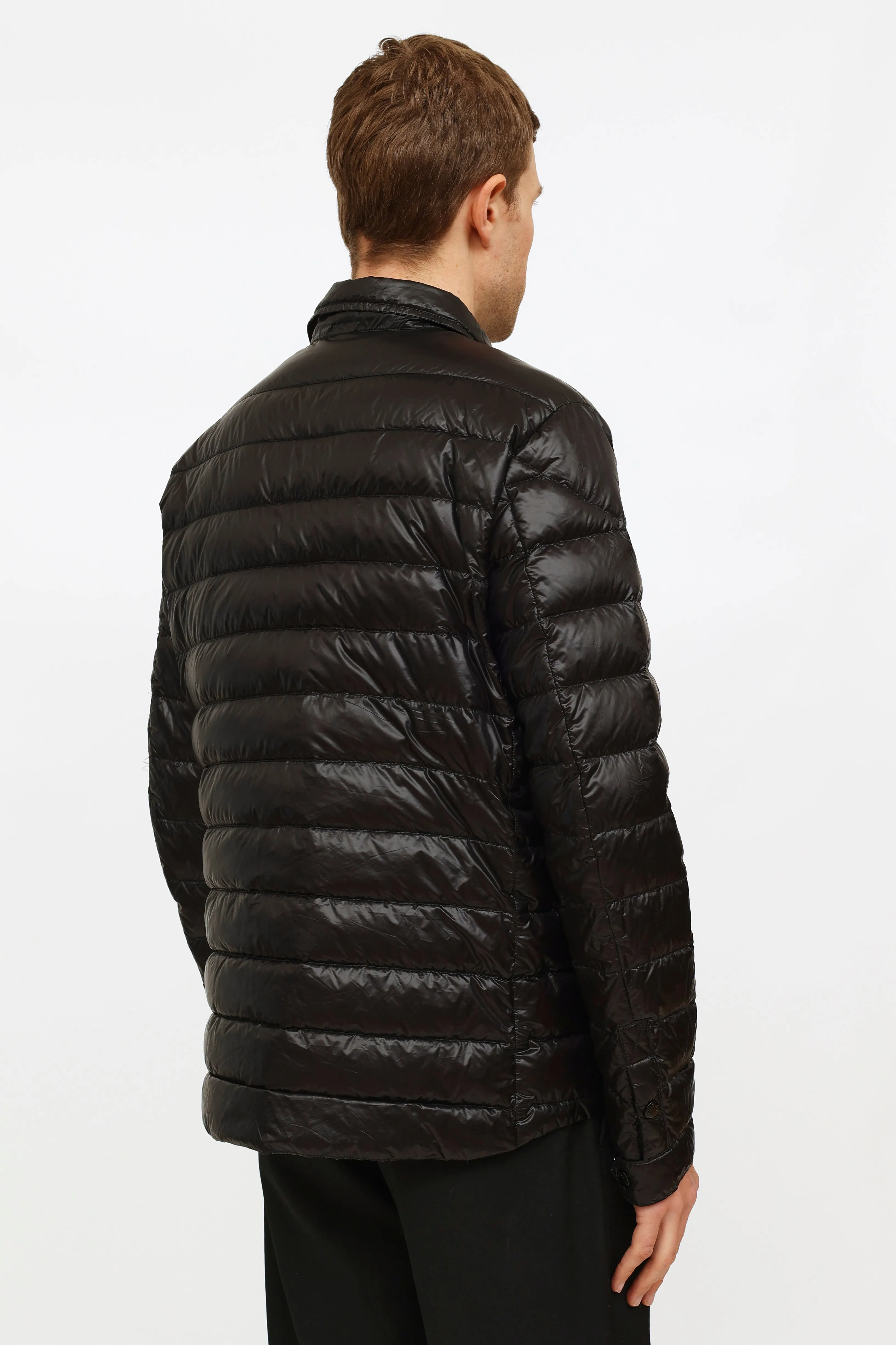 Black Down Nylon Quilted Gregoire Puffer Jacket