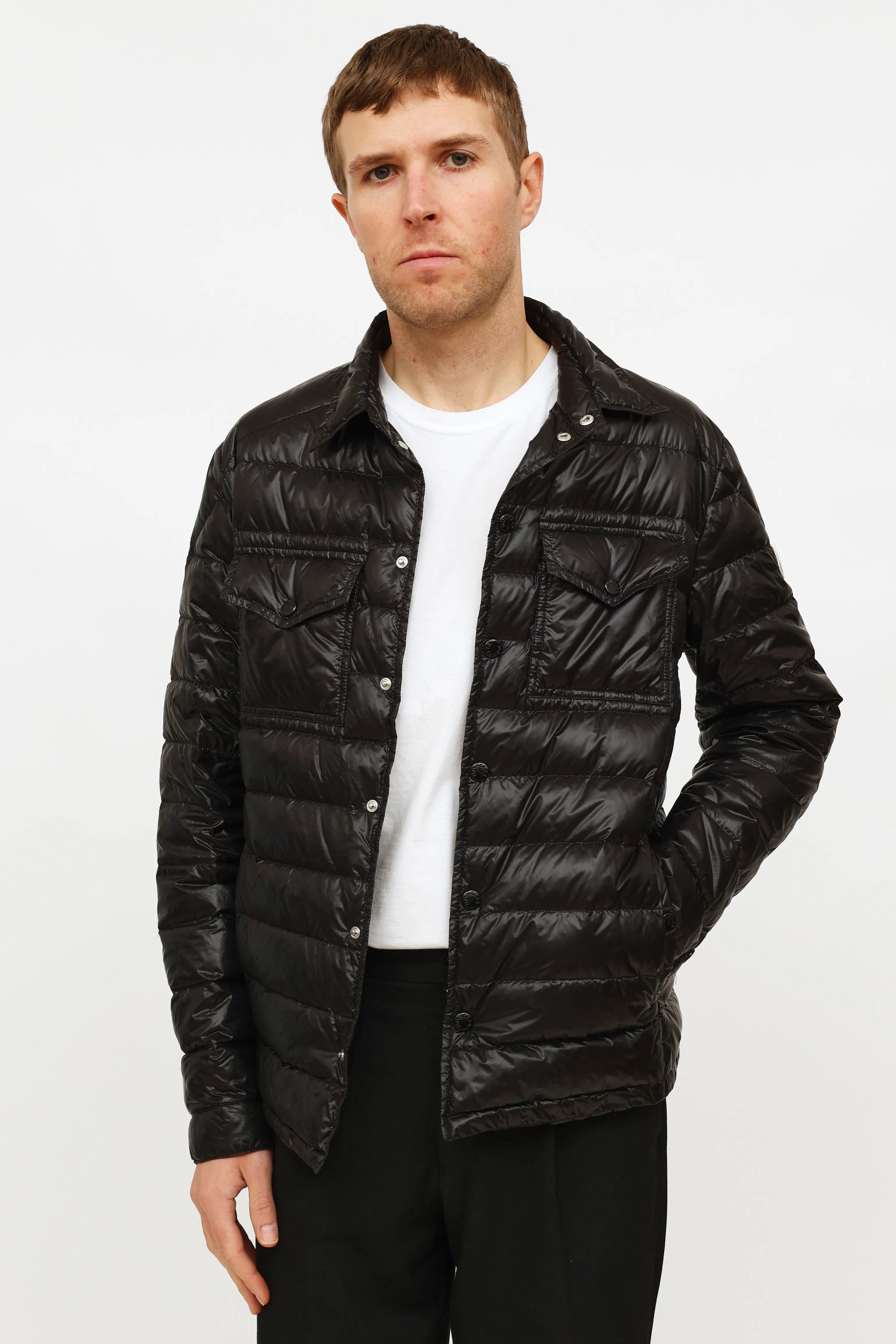 Black Down Nylon Quilted Gregoire Puffer Jacket