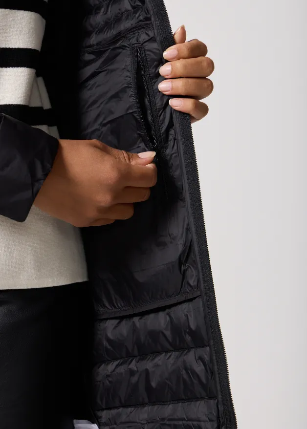 Black Maxi Duck Down Puffer Coat