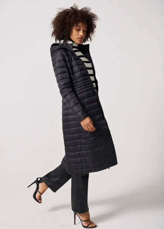 Black Maxi Duck Down Puffer Coat