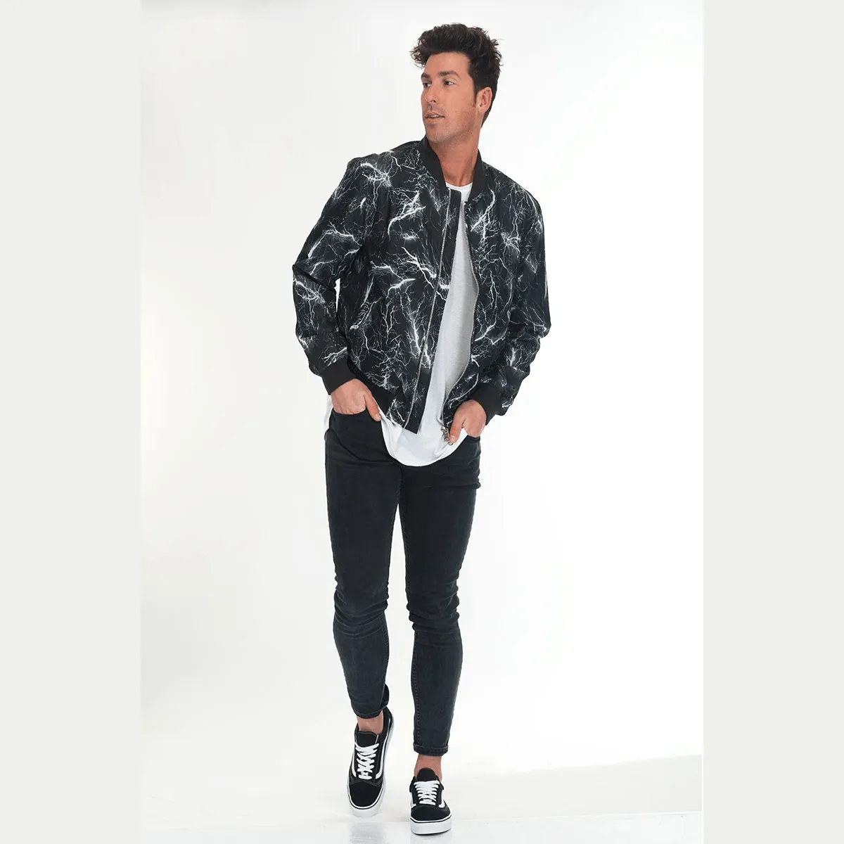 Bolt Black Bomber Jacket