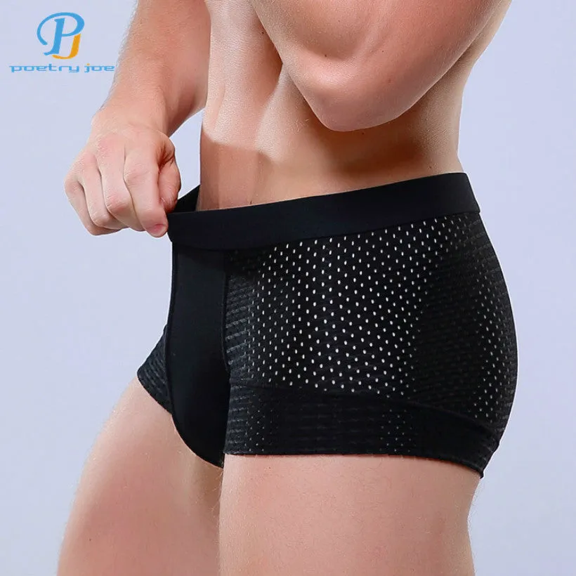 Breathable Mesh Silk Men's Boxer  Four Corner Underwear Wholesale New 2016 Underwear Men Cotton Mens Bodysuit Underwear