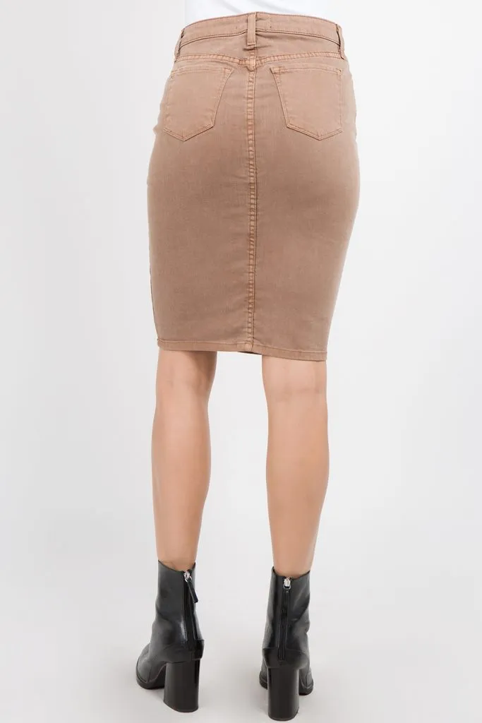 Brown Pencil Skirt