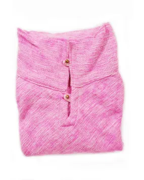 Brushed Woven Poncho in Rose