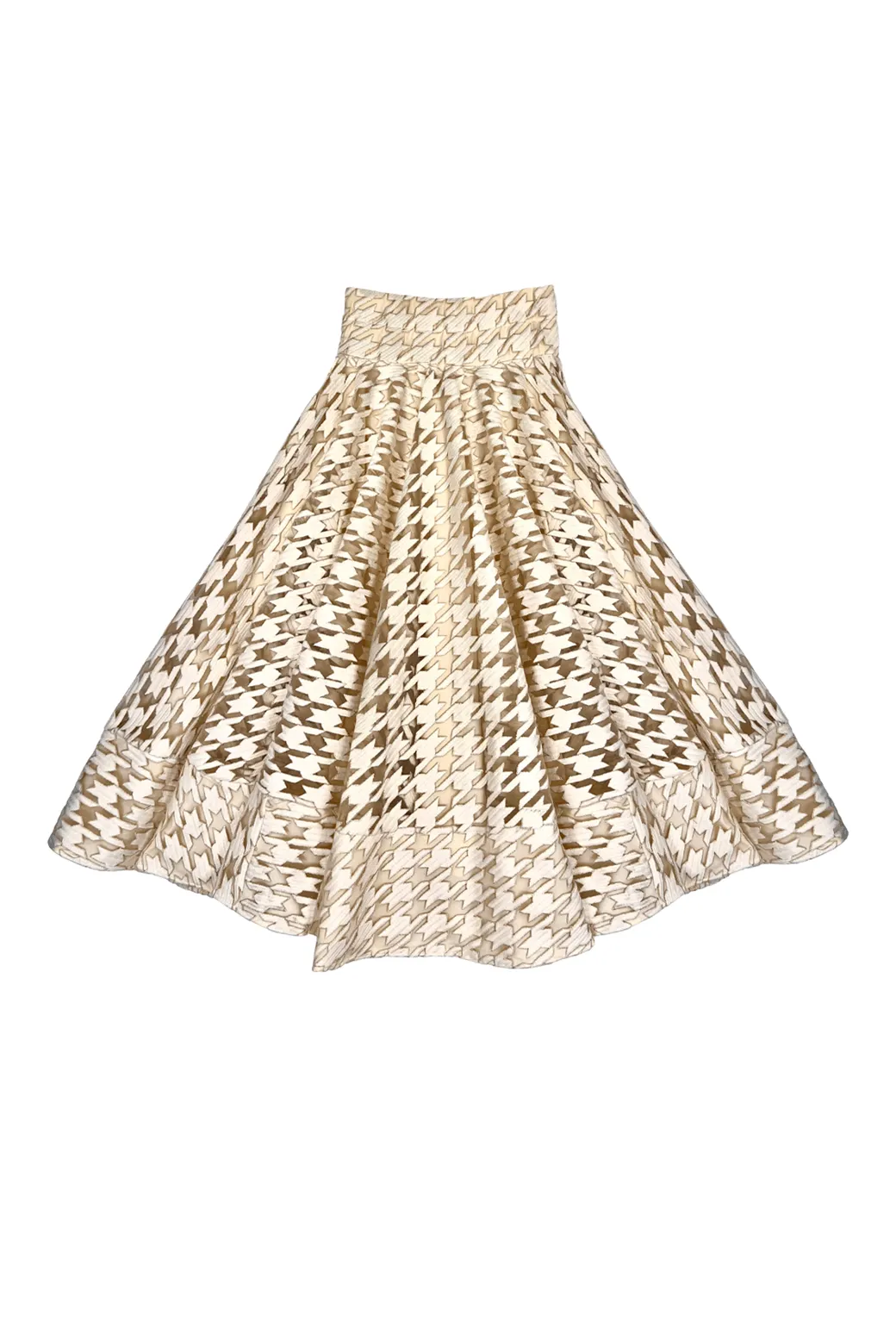 Buru   Pencil & Paper Co. Lucinda Skirt - Ivory Houndstooth