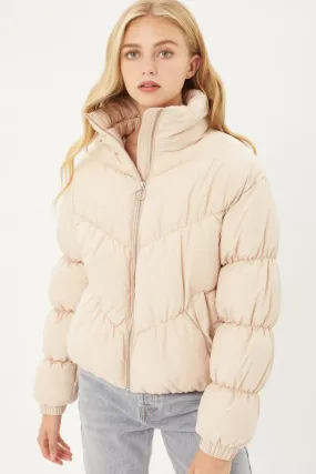 Butter Long Sleeve Fluffy Puffer Jacket