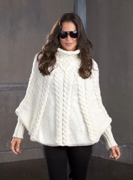 Cabled Poncho