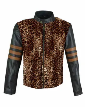 Celebrity Jacket Men | Bengal Print Leather Jacket Men