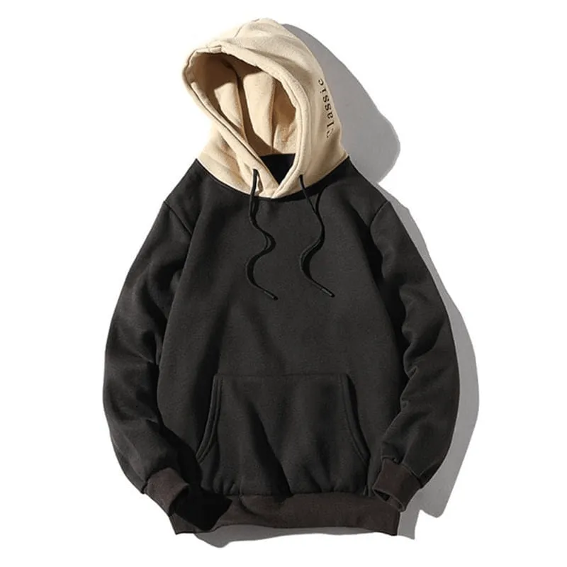 CLASSIC Color Matching Long-Sleeved Hoodie