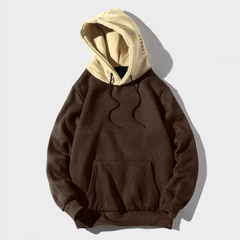 CLASSIC Color Matching Long-Sleeved Hoodie