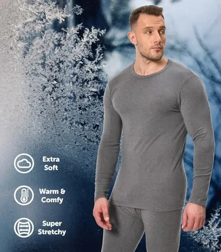 Comfneat Men's Thermal Underwear Base Layer Top & Bottom