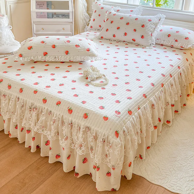 Cotton Floral Bed Skirt