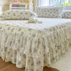 Cotton Floral Bed Skirt