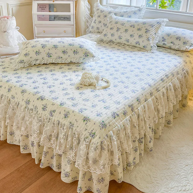 Cotton Floral Bed Skirt