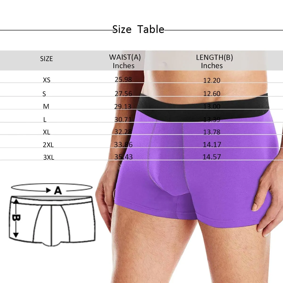 Custom Face Christmas Colours Men's Boxer Briefs Print Your Own Personalized Underwear for Him