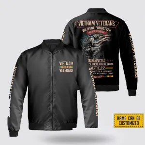 Custom Name We Were Forgotten Vietnam Veterans Bomber Jacket