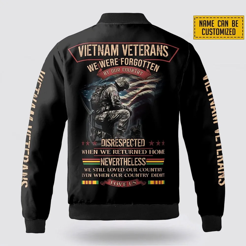 Custom Name We Were Forgotten Vietnam Veterans Bomber Jacket